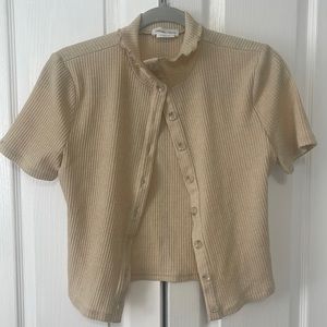 Lovers and friends oat button down top